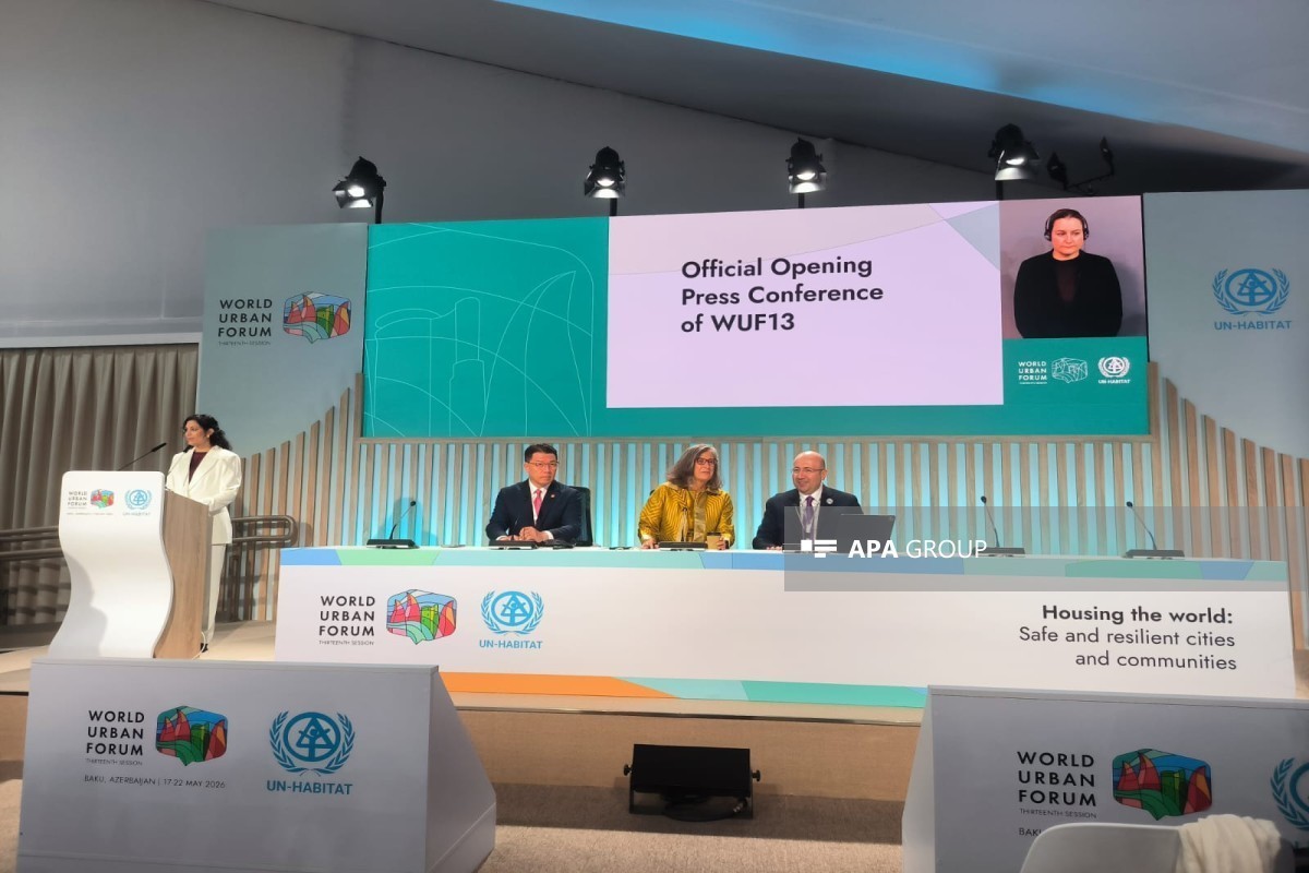 Official opening press conference  is held within framework of WUF13 - VIDEO 
