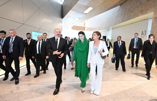 First Lady Mehriban Aliyeva shares post from WUF13 opening ceremony