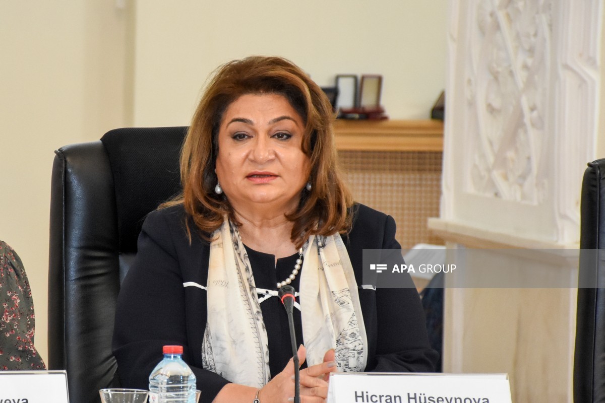 Hijran Huseynova, Chairperson of the Family, Women and Children Affairs Committee of the Milli Majlis