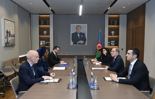 FM Jeyhun Bayramov meets with IOM Deputy Director General Ugochi Daniels in Baku