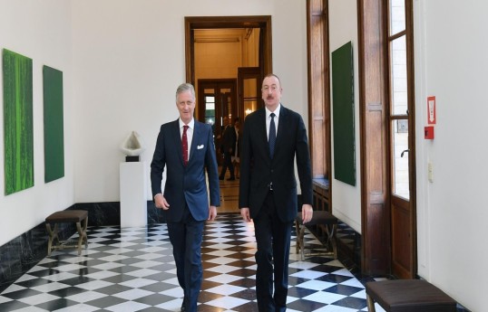 King of the Belgians Philippe, President of the Republic of Azerbaijan, Ilham Aliyev