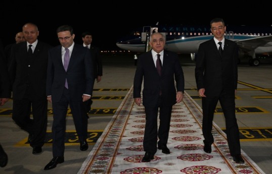 Azerbaijan’s Prime Minister embarks on working visit to Turkmenistan
