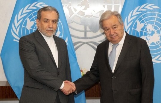 Iran’s Foreign Minister Abbas Araghchi,  UN Secretary-General Antonio Guterres