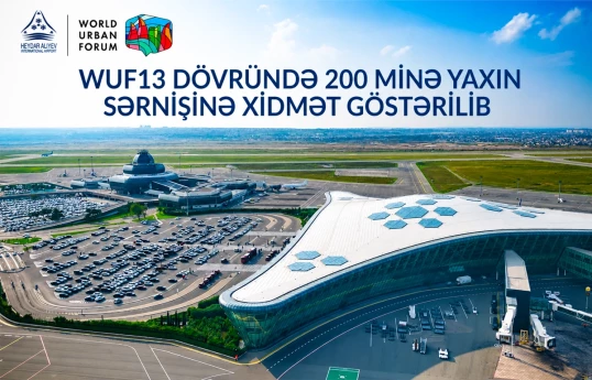 Heydar Aliyev International Airport serves nearly 200,000 passengers during WUF13 period