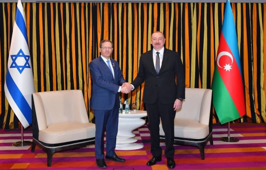 President of the State of Israel Isaac Herzog, Ilham Aliyev, President of the Republic of Azerbaijan