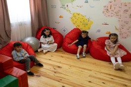 Leyla Aliyeva and Arzu Aliyeva visit orphanage in Lankaran
