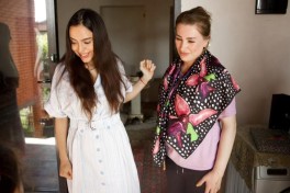 Leyla Aliyeva and Arzu Aliyeva explore creative work of local craftsman during Lankaran visit