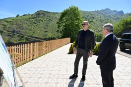 President Ilham Aliyev inspected progress of developments in Boyuk Galaderesi village of Shusha and met with residents - PHOTO  - UPDATED 