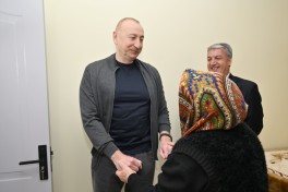 President Ilham Aliyev inspected progress of developments in Boyuk Galaderesi village of Shusha and met with residents - PHOTO  - UPDATED 