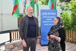 President Ilham Aliyev inspected progress of developments in Boyuk Galaderesi village of Shusha and met with residents - PHOTO  - UPDATED 