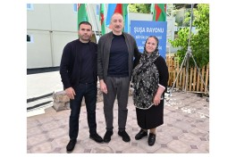 President Ilham Aliyev inspected progress of developments in Boyuk Galaderesi village of Shusha and met with residents - PHOTO  - UPDATED 