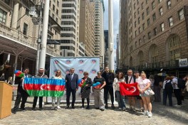 Flag-raising ceremony held in New York City dedicated to 28 May - Independence Day of Azerbaijan