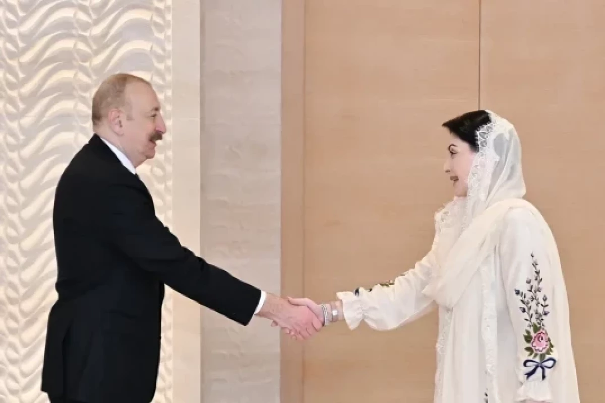 President Ilham Aliyev, Chief Minister of Pakistan’s Punjab Province Maryam Nawaz Sharif