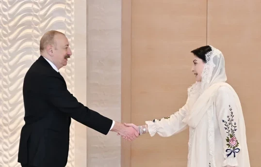 President Ilham Aliyev, Chief Minister of Pakistan’s Punjab Province Maryam Nawaz Sharif