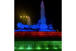 Madrid’s Cibeles Fountain illuminated in colors of Azerbaijani flag-PHOTO 
