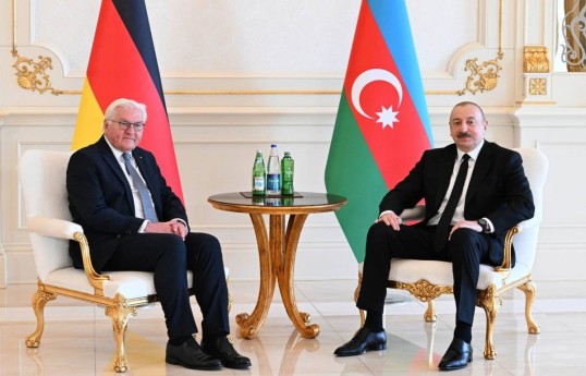President of the Federal Republic of Germany, Frank-Walter Steinmeier and Ilham Aliyev, President of the Republic of Azerbaijan