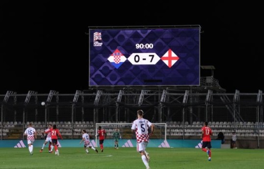 English inflicted their heaviest defeat on the Croatian national team, winning 7-0