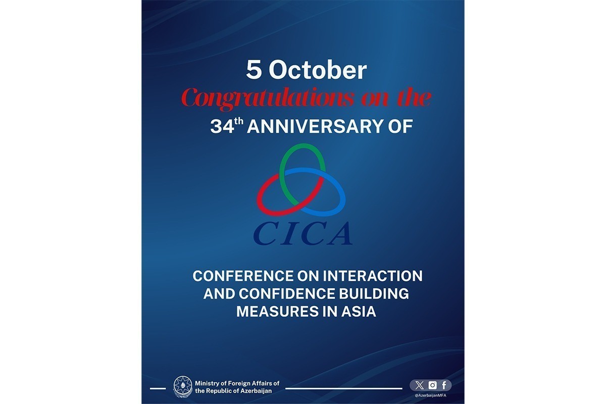Azerbaijani Foreign Ministry congratulates member states on CICA Day