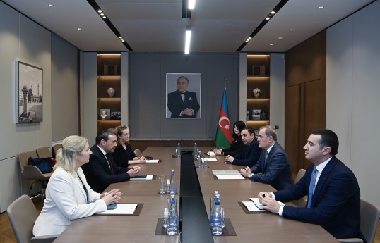 FM Bayramov meets senior adviser to US special envoy for peace missions