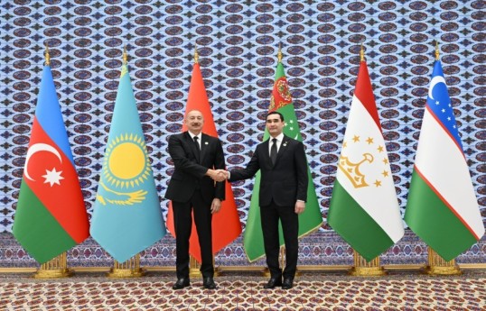 President Ilham Aliyev arrives at Awaza Complex to attend 8th Consultative Meeting of Heads of State of Azerbaijan and Central Asia