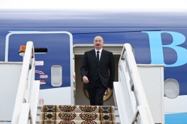 President Ilham Aliyev arrived in Turkmenistan on working visit - PHOTO 