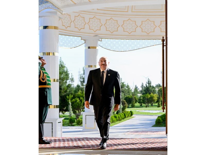President Ilham Aliyev arrives at Awaza Complex to attend CIS Heads of State Council meeting - UPDATED 