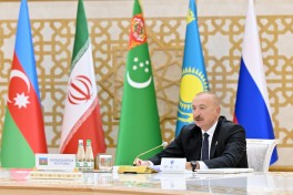 Expanded meeting of Caspian Environmental Summit held in Turkmenbashi, President Ilham Aliyev addresses event - UPDATED 
