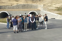 International travelers familiarize themselves with work carried out on Horadiz-Aghband highway - PHOTO 