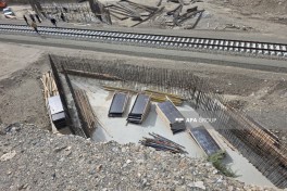 Construction of railway linking Nakhchivan to Zangezur Corridor progressing rapidly - PHOTO 