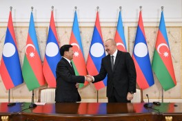 Presidents of Azerbaijan and Laos delivered press statements - UPDATED 