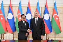 Presidents of Azerbaijan and Laos delivered press statements - UPDATED 