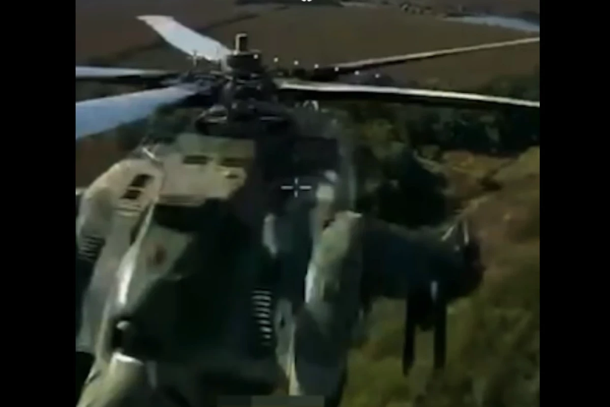 Ukrainian troops strike Russian Mi-28 attack helicopter with drone