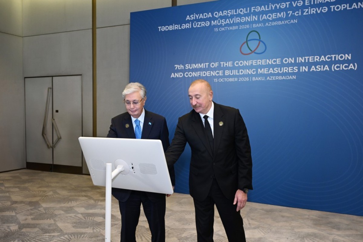 Presidents of Azerbaijan and Kazakhstan meet in Baku, inaugurate Trans-Caspian Fiber-Optic Cable Line