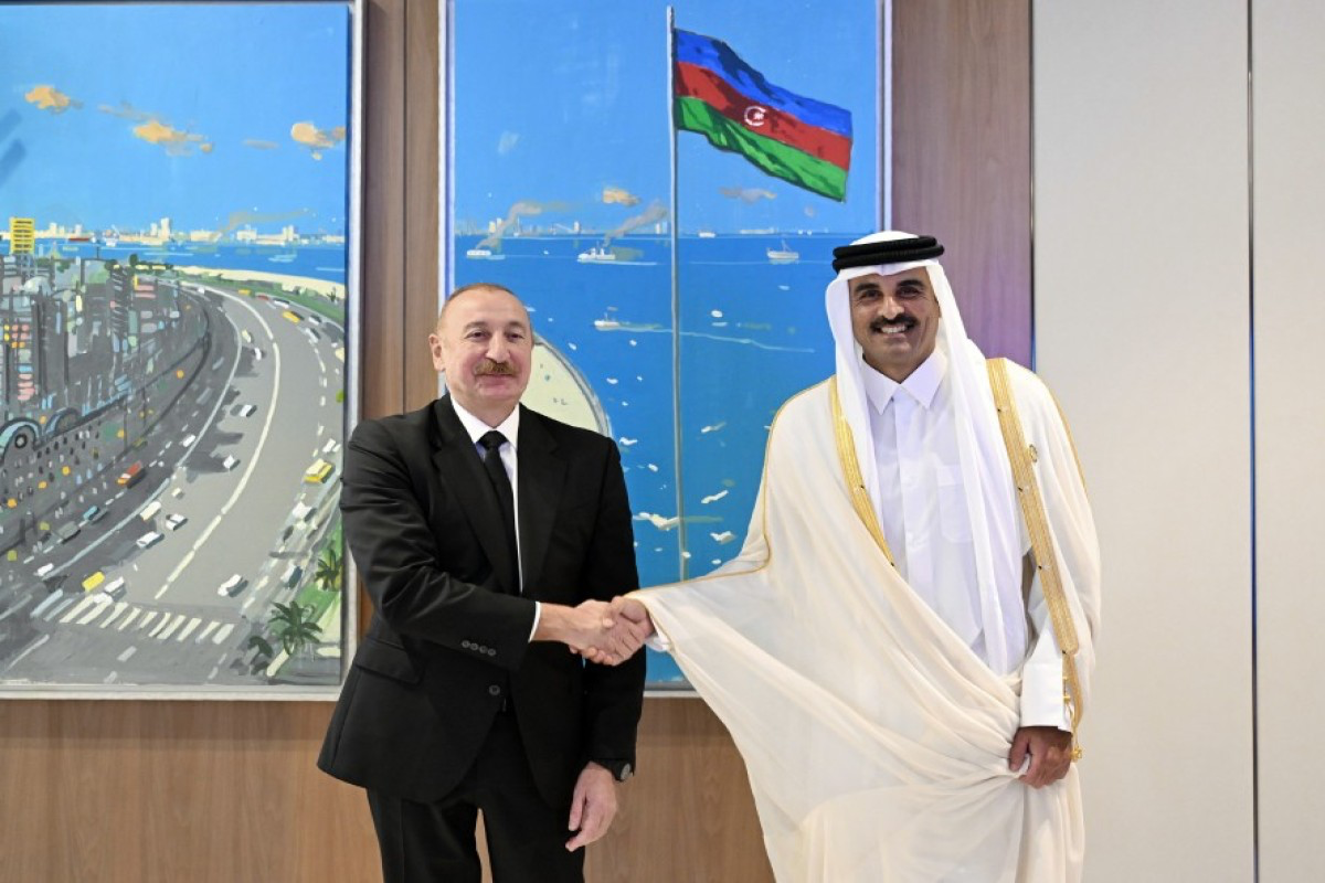 Video shared on President Ilham Aliyev’s social media accounts on his meeting with Amir of the State of Qatar Sheikh Tamim bin Hamad Al Thani