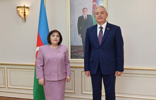 Speaker of the Milli Majlis Sahiba Gafarova  andChairman of the House of Representatives of the National Assembly of the Republic of Belarus Igor Sergeyenko