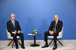Presidents of Azerbaijan and Kazakhstan meet in Baku, inaugurate Trans-Caspian Fiber-Optic Cable Line