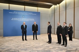 Presidents of Azerbaijan and Kazakhstan meet in Baku, inaugurate Trans-Caspian Fiber-Optic Cable Line