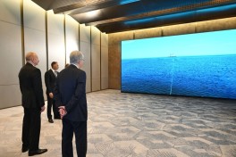 Presidents of Azerbaijan and Kazakhstan meet in Baku, inaugurate Trans-Caspian Fiber-Optic Cable Line