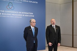 Presidents of Azerbaijan and Kazakhstan meet in Baku, inaugurate Trans-Caspian Fiber-Optic Cable Line