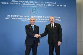 Presidents of Azerbaijan and Kazakhstan meet in Baku, inaugurate Trans-Caspian Fiber-Optic Cable Line