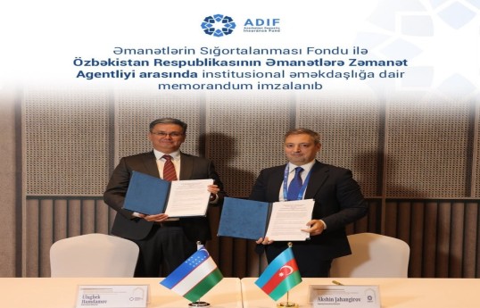 Azerbaijan's Deposit Insurance Fund and Uzbekistan's Deposit Guarantee Agency ink Memorandum