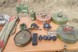 Media representatives familiarize themselves with demining operation carried out by MES in Aghdam - PHOTO 