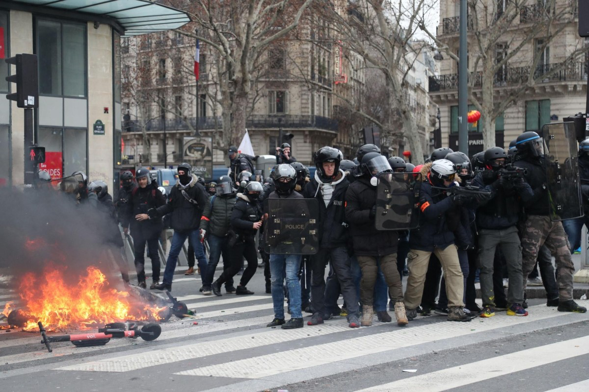 Macron promised to punish those responsible for violence during protests in France