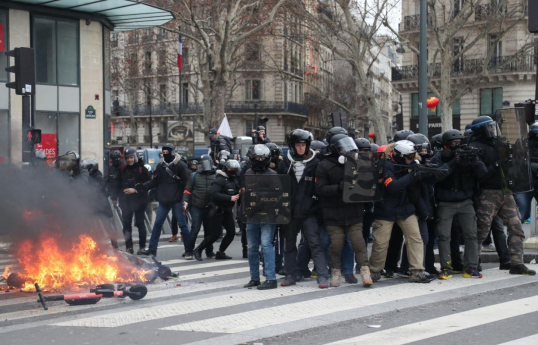 Macron promised to punish those responsible for violence during protests in France