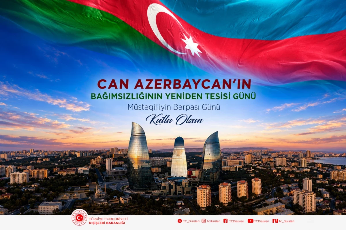 Turkish Foreign Ministry congratulates Azerbaijan on Restoration of Independence Day