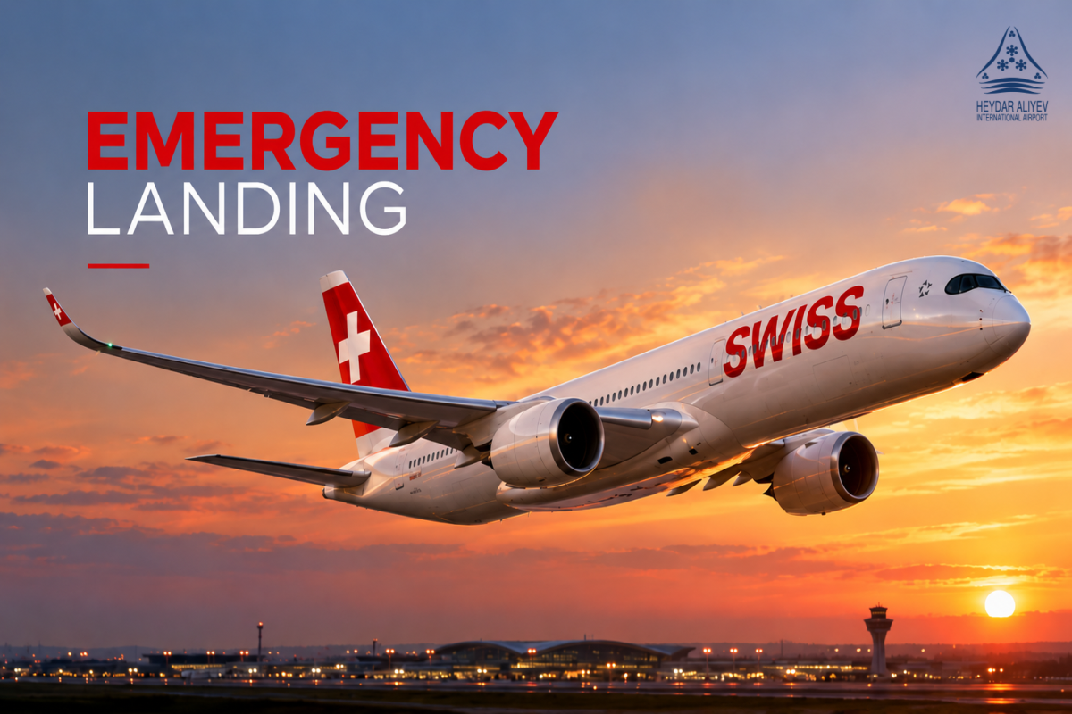 SWISS flight aircraft en route Zurich-Shanghai made emergency landing in Baku