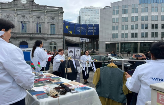Families of missing Azerbaijanis held protest in front of the European Parliament-PHOTO 