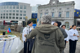 Families of missing Azerbaijanis held protest in front of the European Parliament-PHOTO 