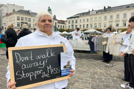 Families of missing Azerbaijanis held protest in front of the European Parliament-PHOTO 