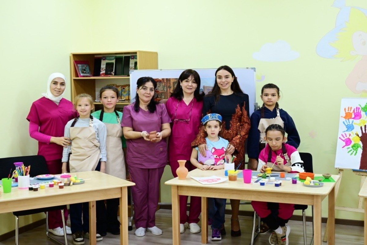 Leyla Aliyeva explores activities of centers established for children with special needs in Samarkand-<span class="red_color">PHOTO